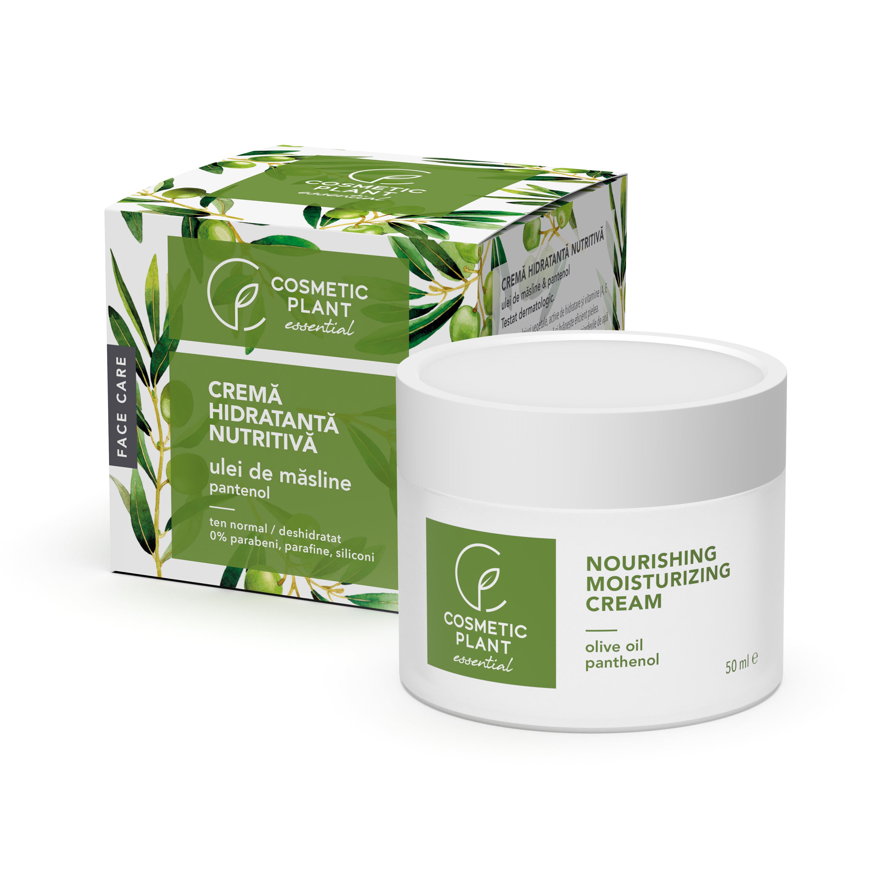 cosmetic plant Cremă hidratantă nutritivă ulei de măsline & pantenol – COSMETIC PLANT