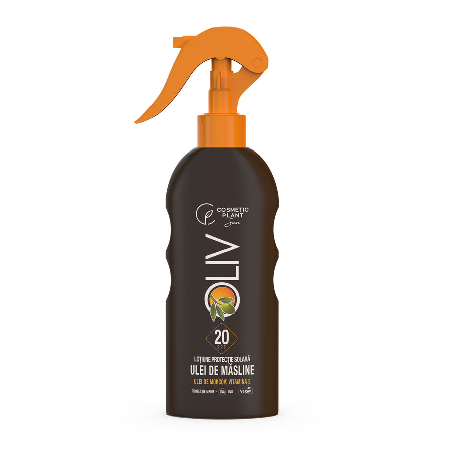 Emulsie plajă OLIV SPF20 cu ulei de morcov şi măsline