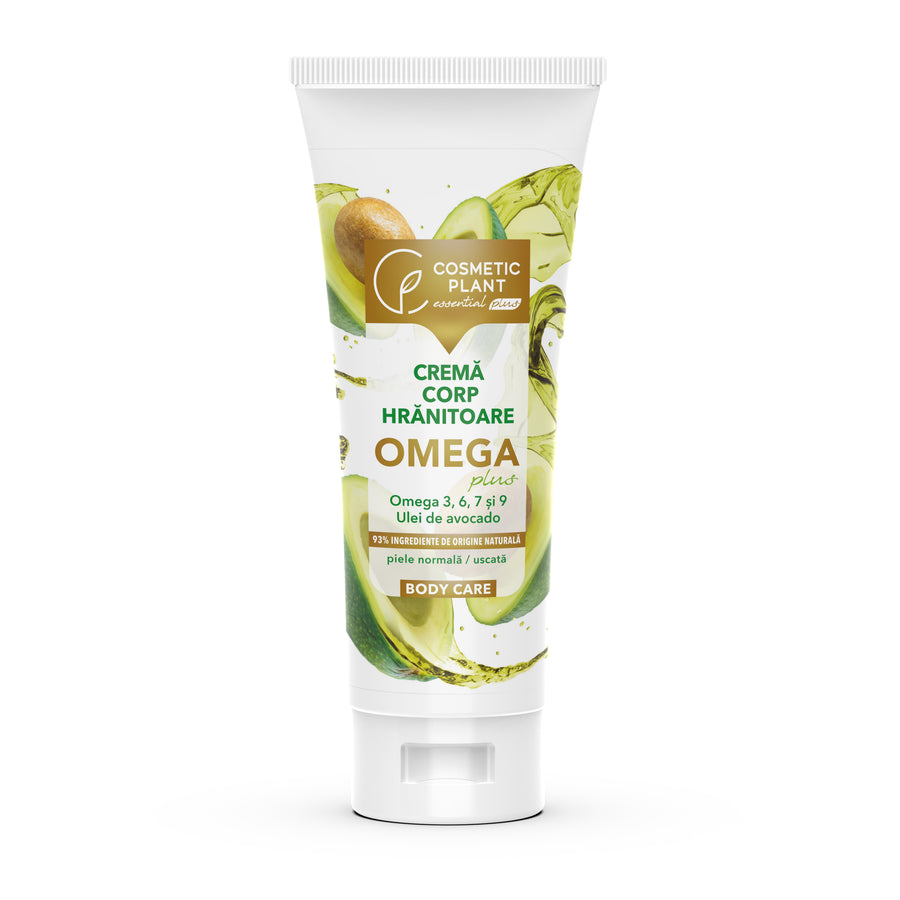Cremă de corp hrănitoare OMEGA Plus cu Omega 3, 6, 7, 9 & ulei de avocado