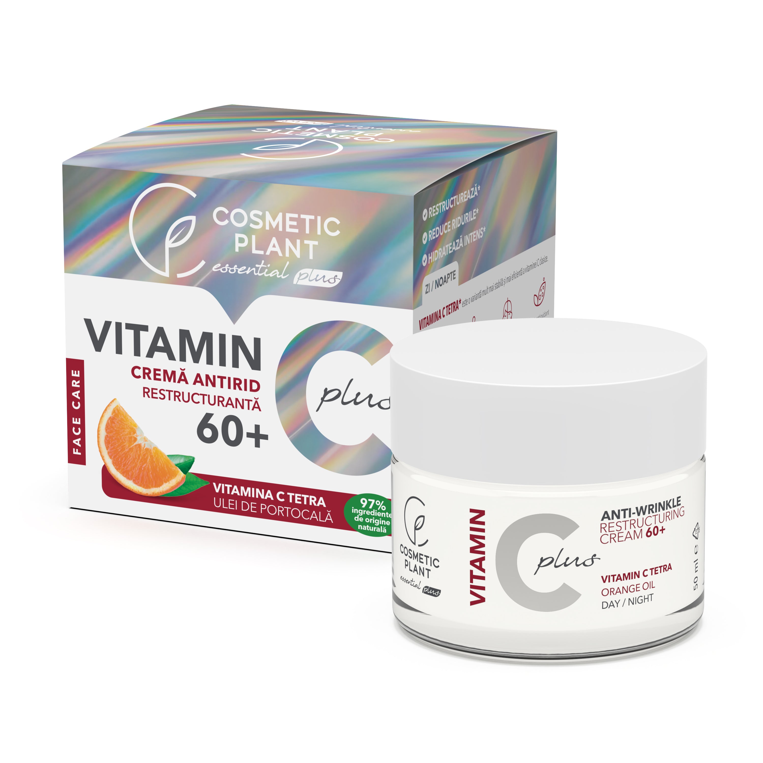 Cremă antirid restructurantă 60+ Vitamin C Plus cu Vitamina C