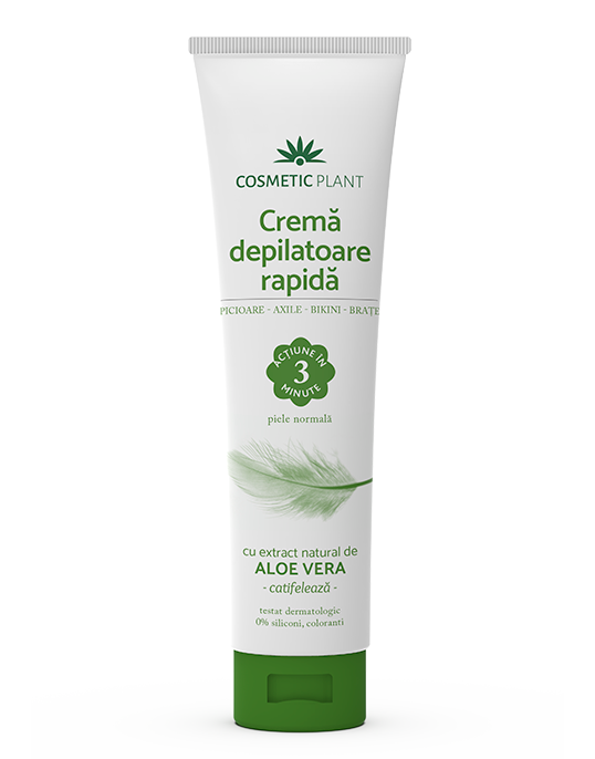 Cremă depilatoare rapidă cu extract natural de aloe vera