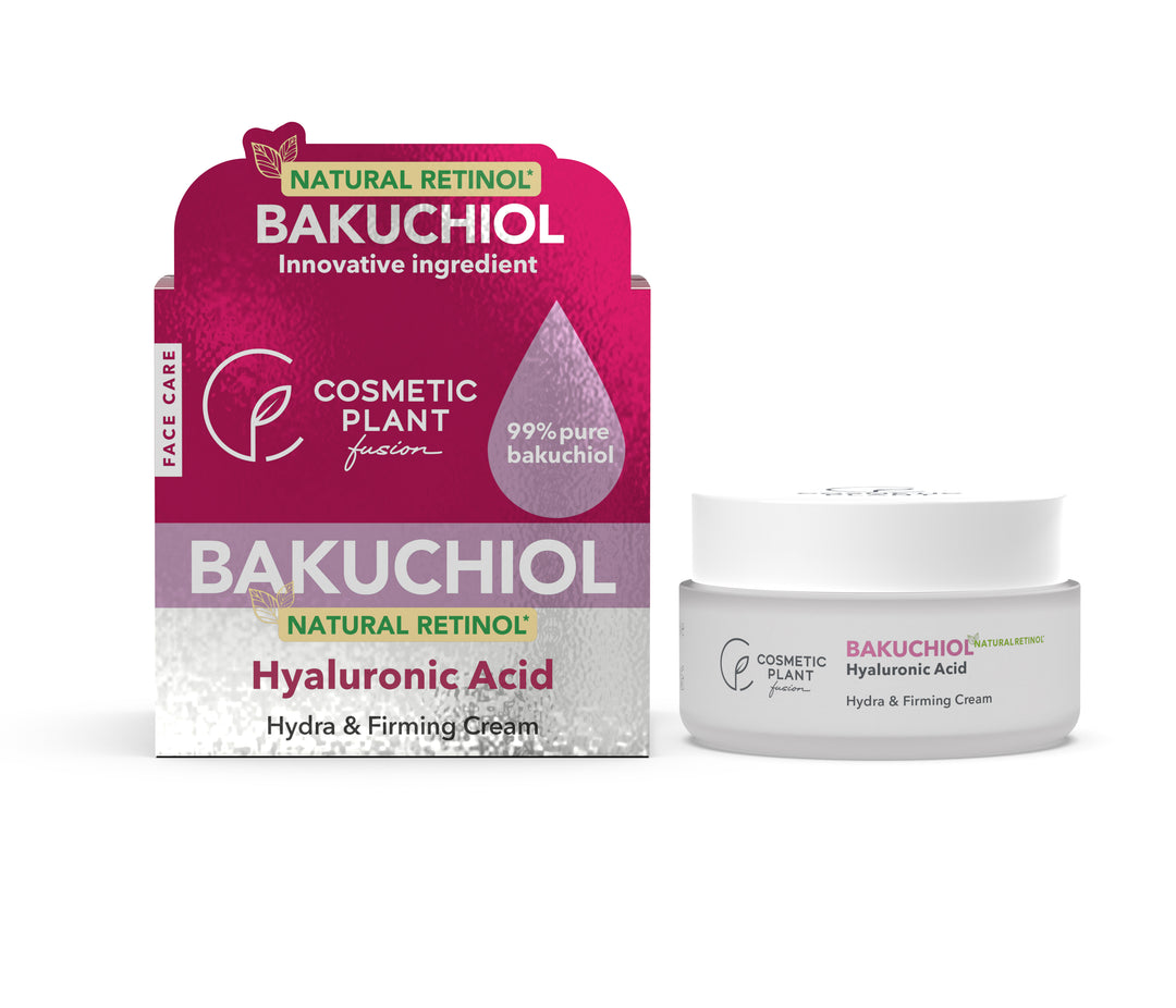 BAKUCHIOL – Hydra & Firming Cream cu Bakuchiol 99% puritate (Natural Retinol*) și Acid Hialuronic