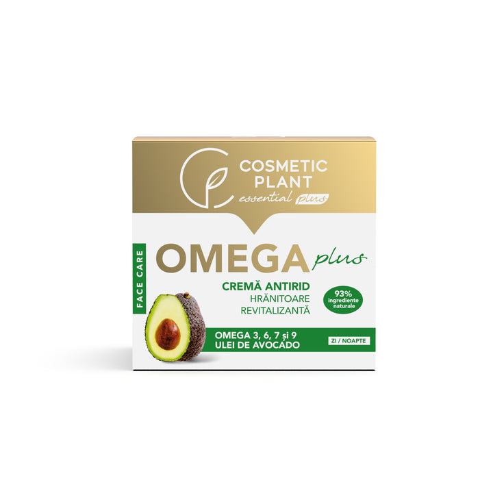 Cremă antirid hrănitoare și revitalizantă OMEGA Plus cu Omega 3, 6, 7, 9 & ulei de avocado