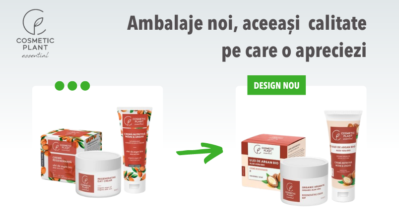Ambalaje noi, aceeași calitate pentru produsele cu Argan BIO
