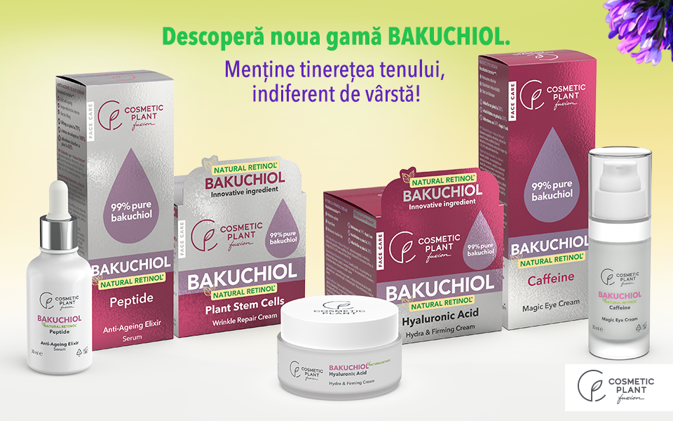 COSMETIC PLANT continuă lansările cu gama Bakuchiol, cu efect anti-aging