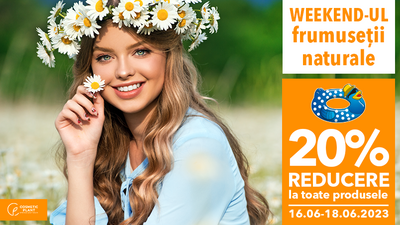 [PROMO] Weekendul Frumuseții Naturale între 16-18 iunie, cu -20% reducere la produsele COSMETIC PLANT