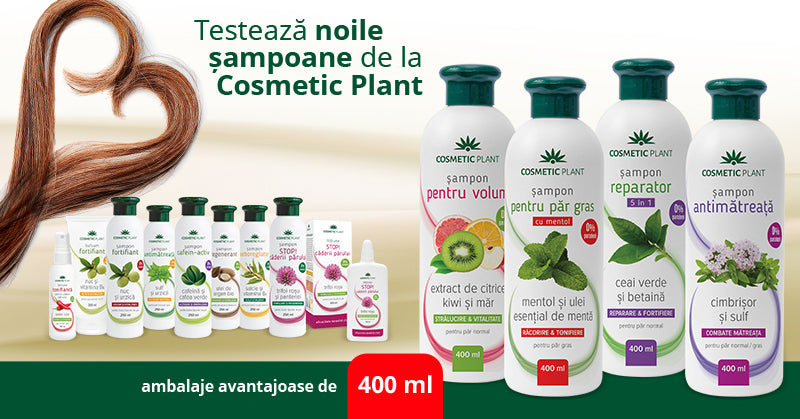 Descoperă noile șampoane Cosmetic Plant