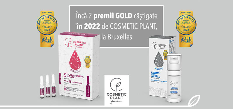 Cu încă 2 premii Gold câștigate în 2022, Cosmetic Plant ajunge la 16 premii internaționale pentru calitate