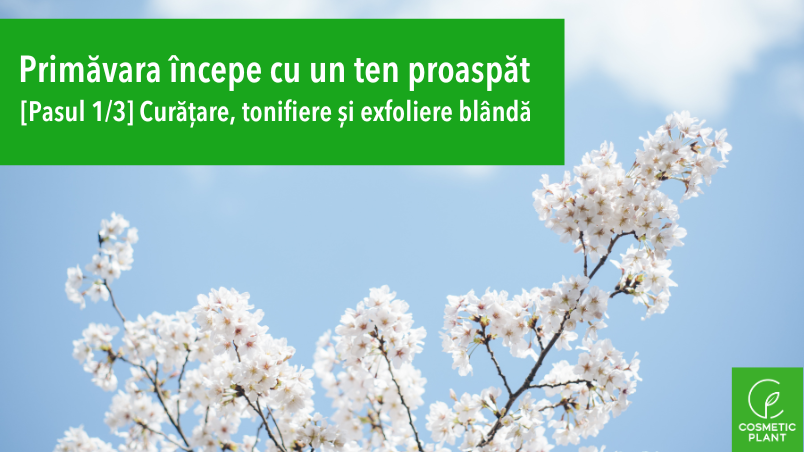 Primăvara începe cu un ten proaspăt [Pas 1/3] - Curățare, tonifiere și exfoliere blândă