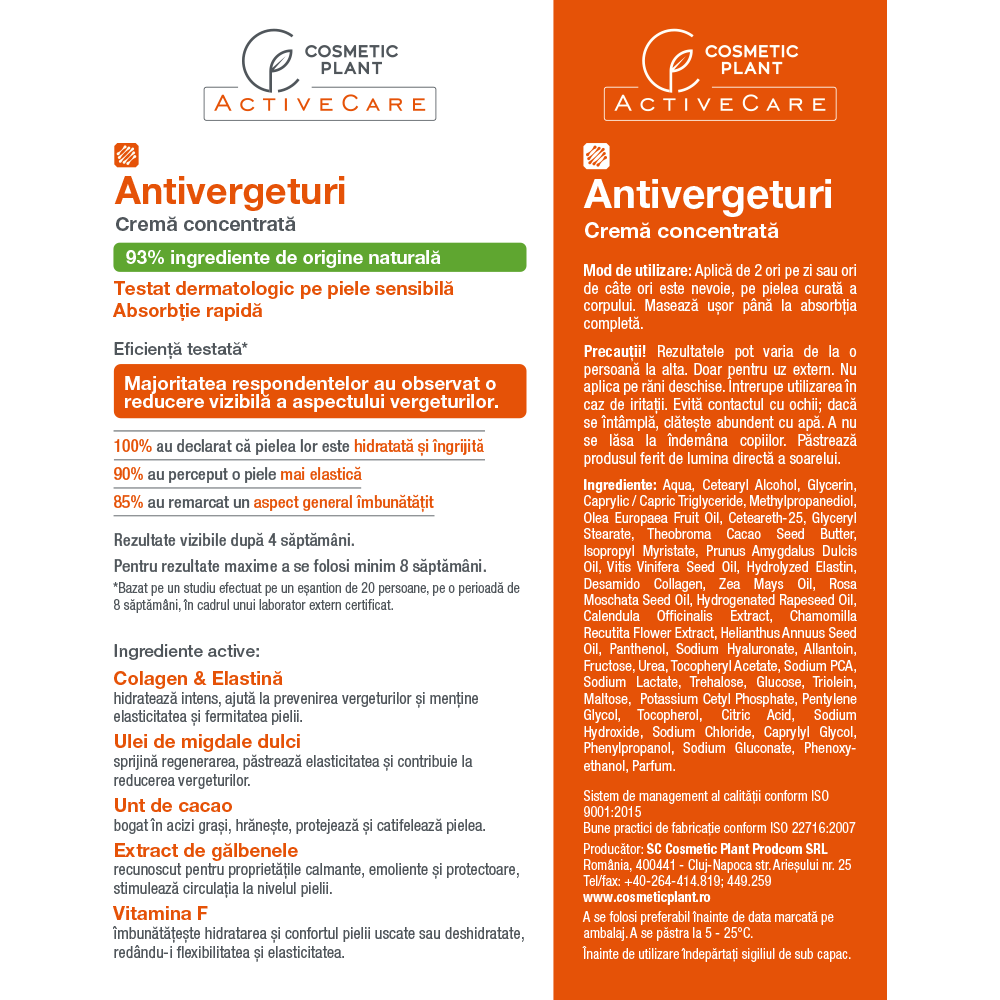 Active Care - Antivergeturi Cremă concentrată