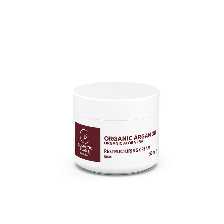 Cremă restructurantă de noapte cu ulei de argan bio si extract bio de aloe vera