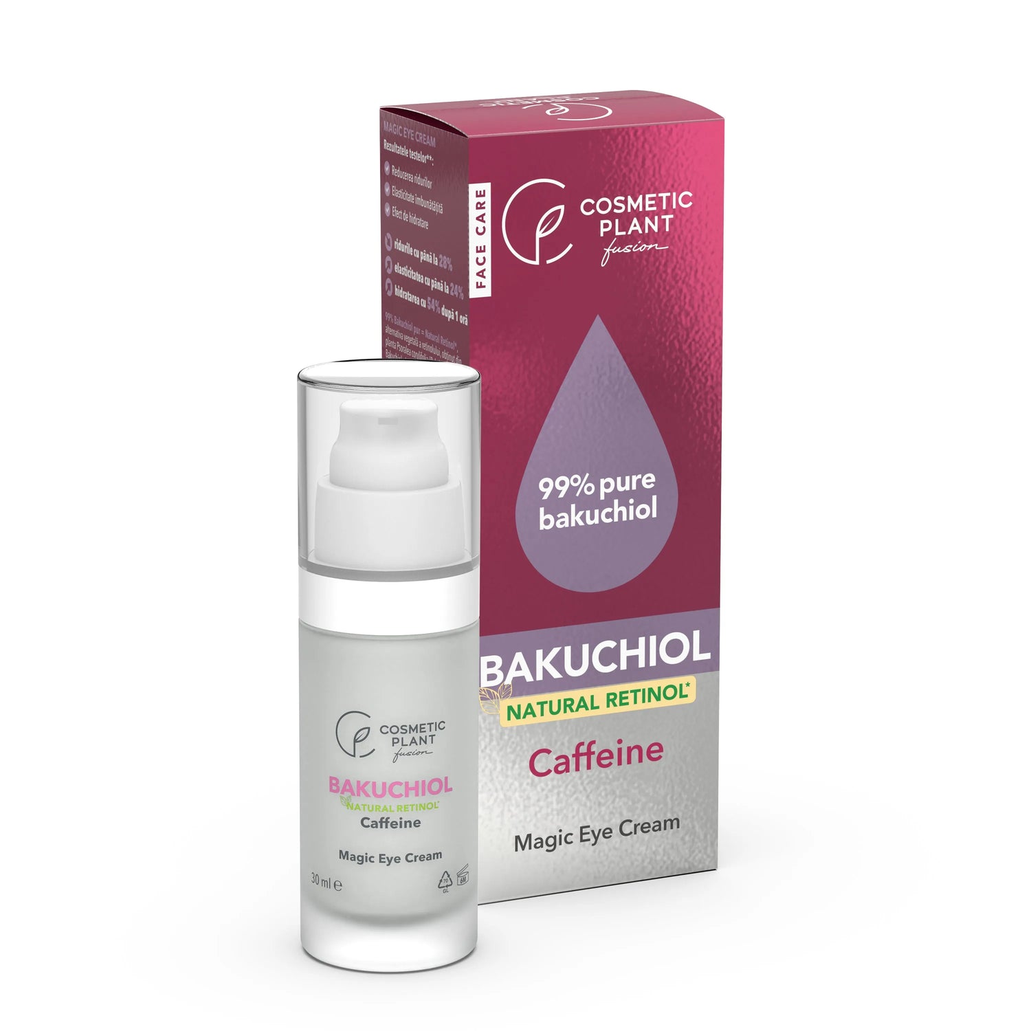 BAKUCHIOL – Magic Eye Cream cu Bakuchiol 99% puritate (Natural Retinol*) și Cafeină