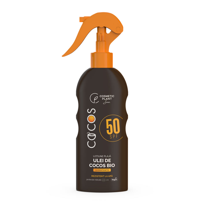 Emulsie plajă COCOS SPF 50 cu ulei de cocos bio