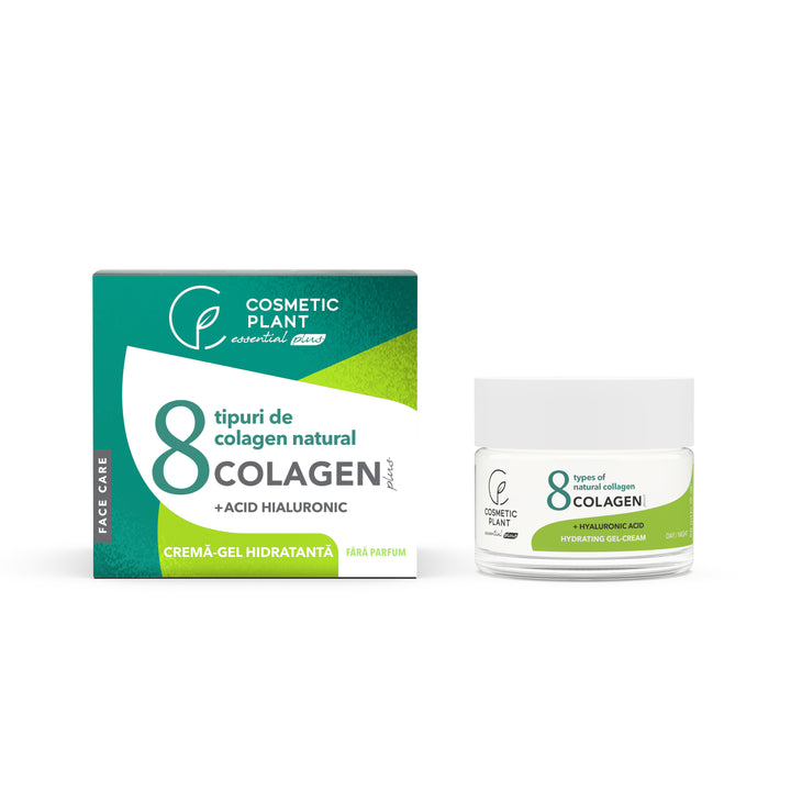 Cremă – gel hidratantă COLAGEN Plus cu 8 tipuri de colagen natural & acid hialuronic & aloe vera