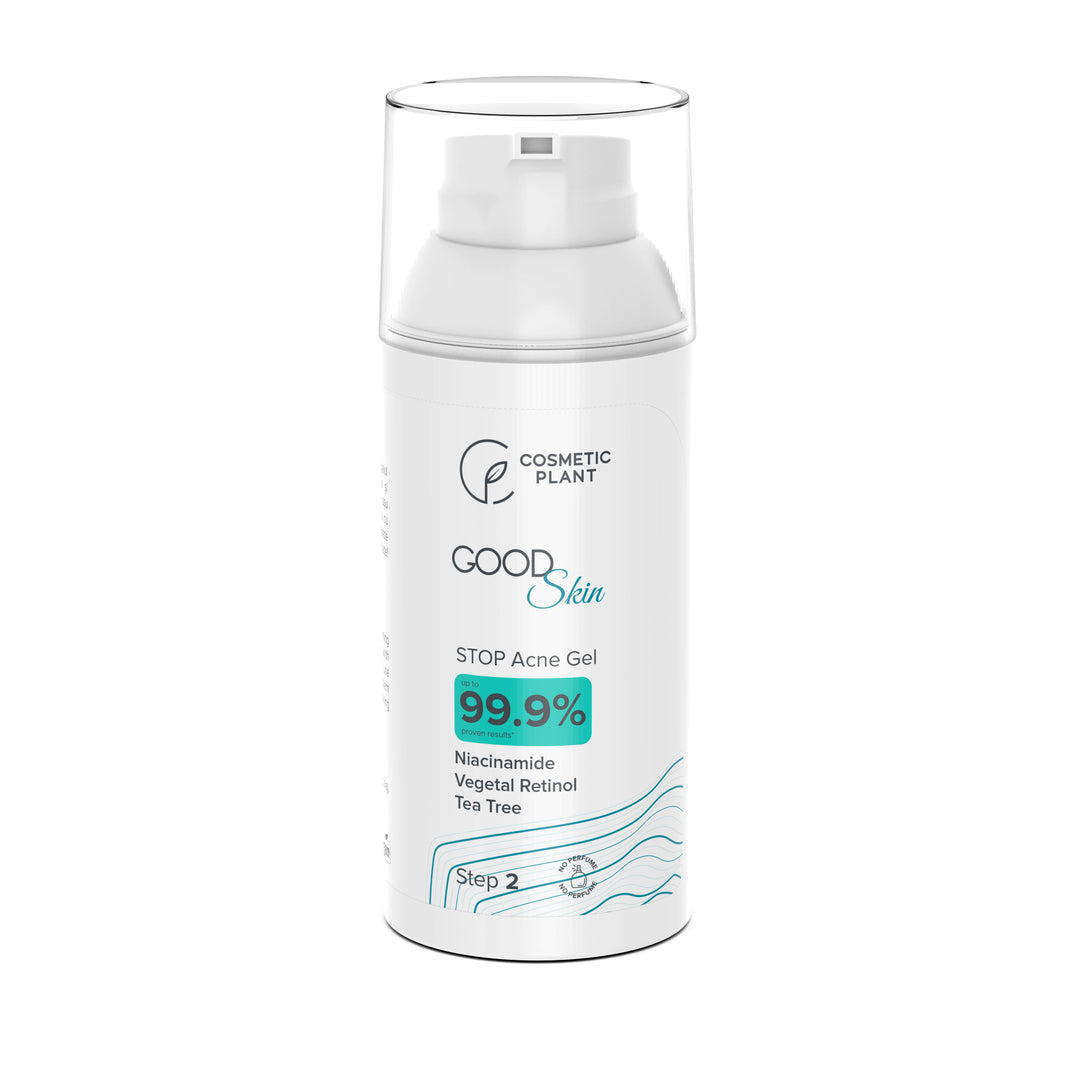 GOOD Skin – STOP Acne Gel cu Niacinamidă, Vegetal Retinol și Tee Trea Oil