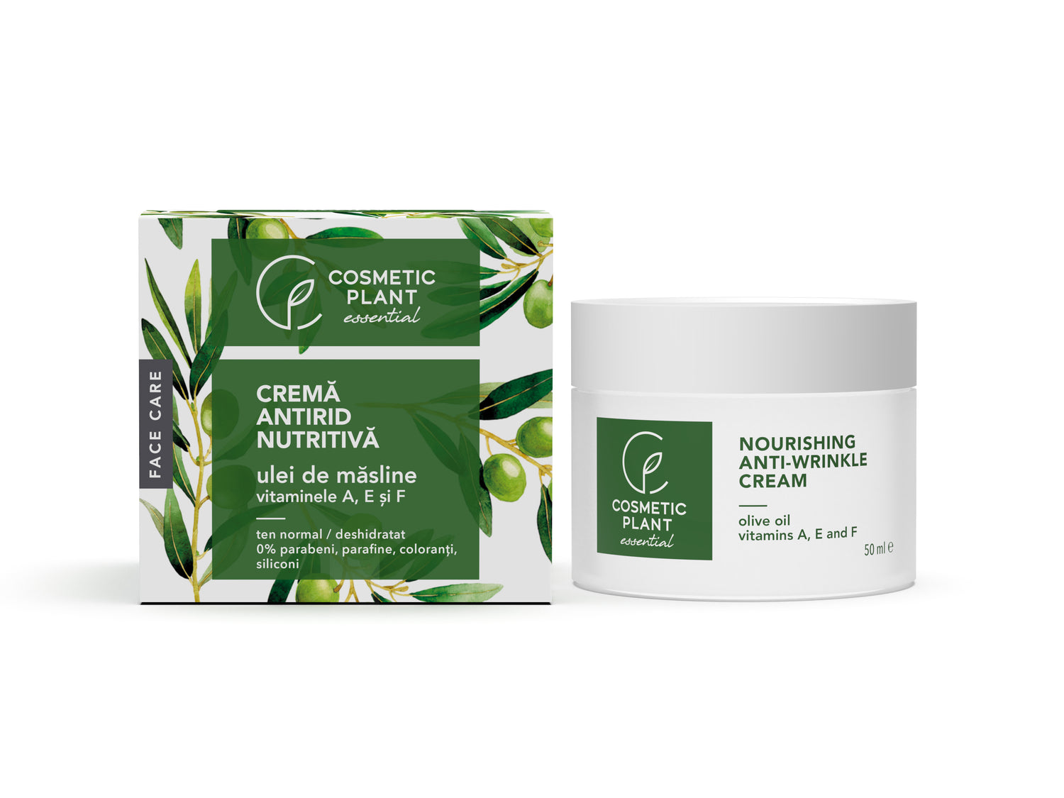 Cremă antirid nutritivă ulei de măsline & vitaminele A, E și F