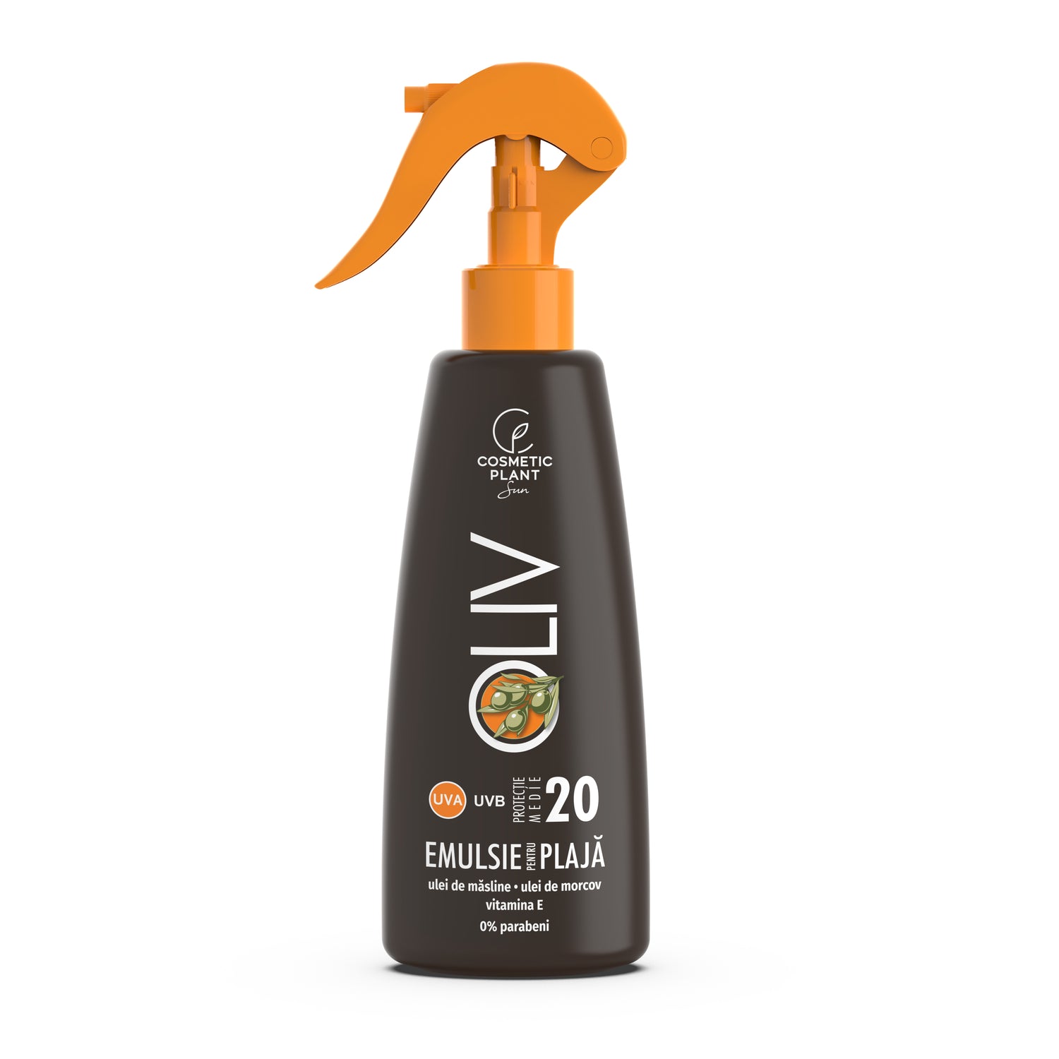 Emulsie plajă OLIV SPF20 cu ulei de morcov şi măsline