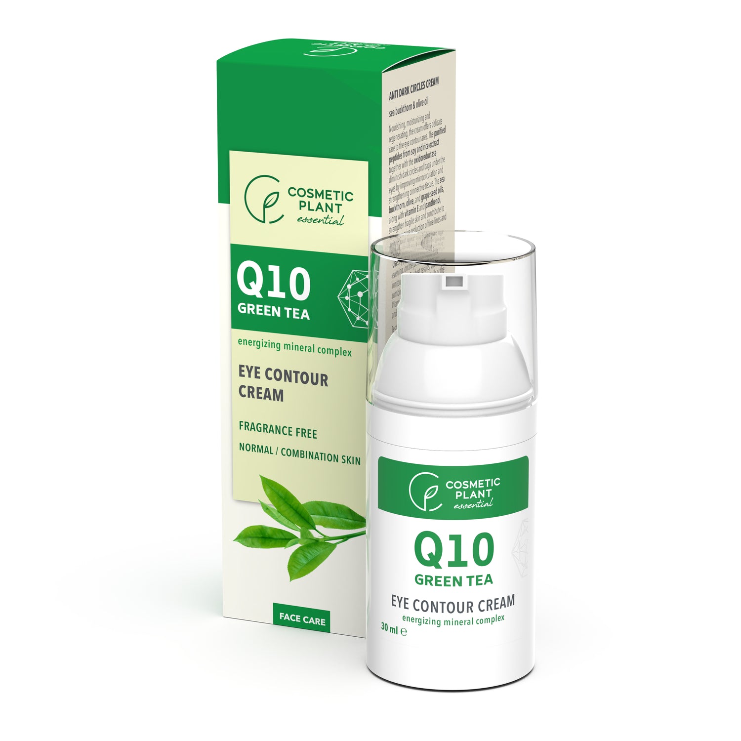 Cremă contur ochi Q10 + ceai verde și complex mineral energizant