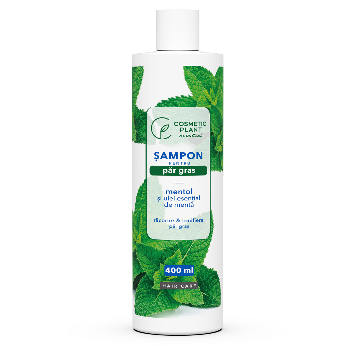 Șampon pentru păr gras cu mentol și ulei esențial de mentă - 400 ml