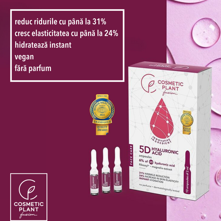 Fiole cu 6% acid hyaluronic 5D