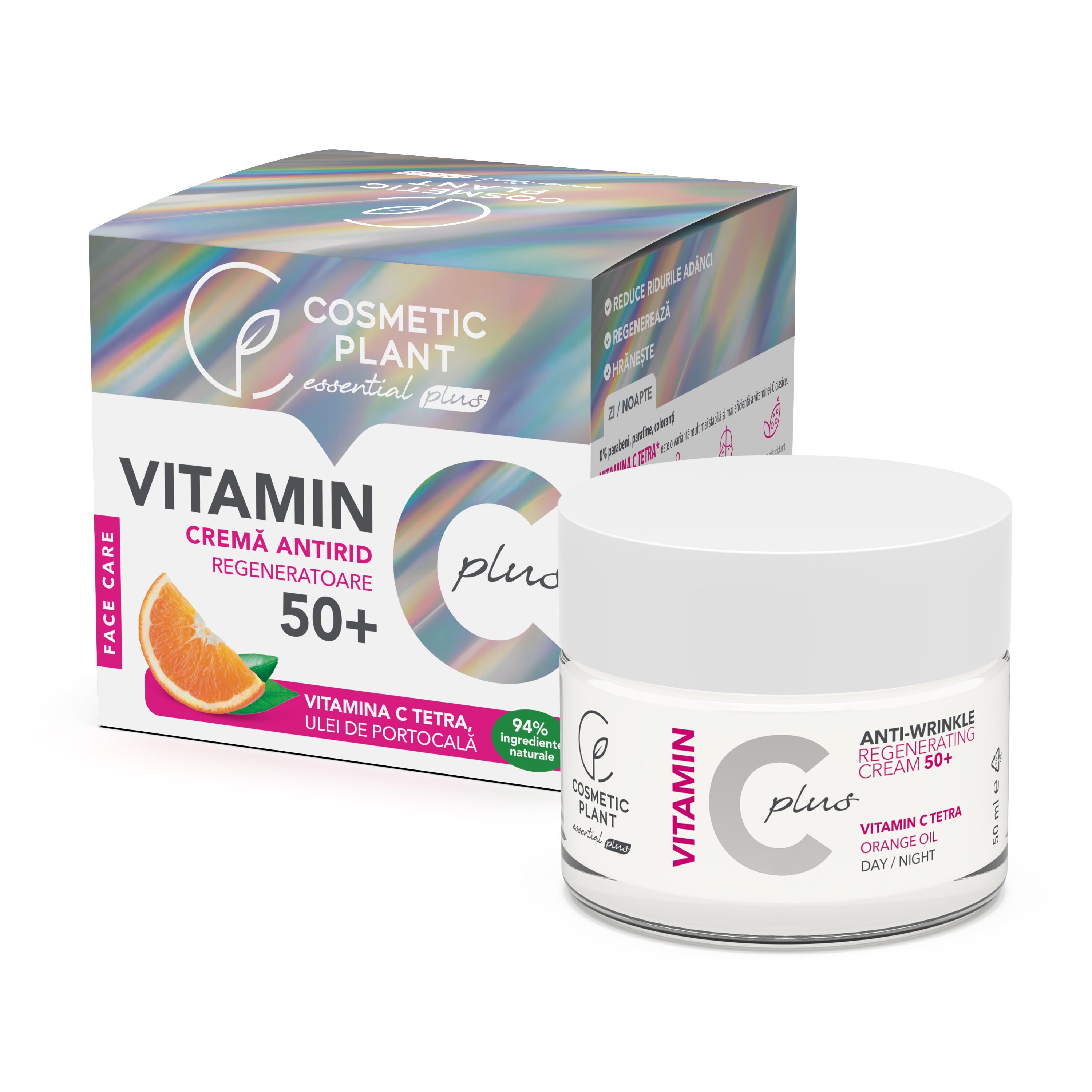 Cremă antirid regeneratoare 50+ Vitamin C Plus cu Vitamina C Tetra ...