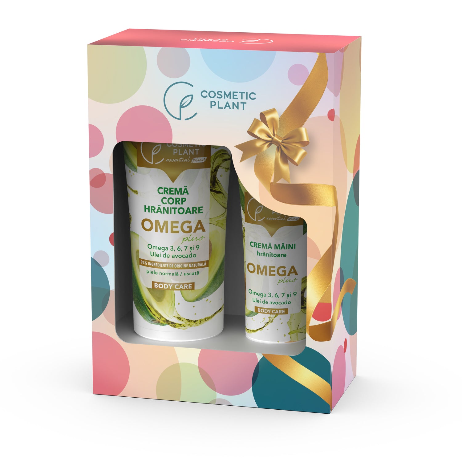 Set Body Care OMEGA Plus - Cremă corp hrănitoare 200 ml + Cremă mâini hrănitoare 75 ml