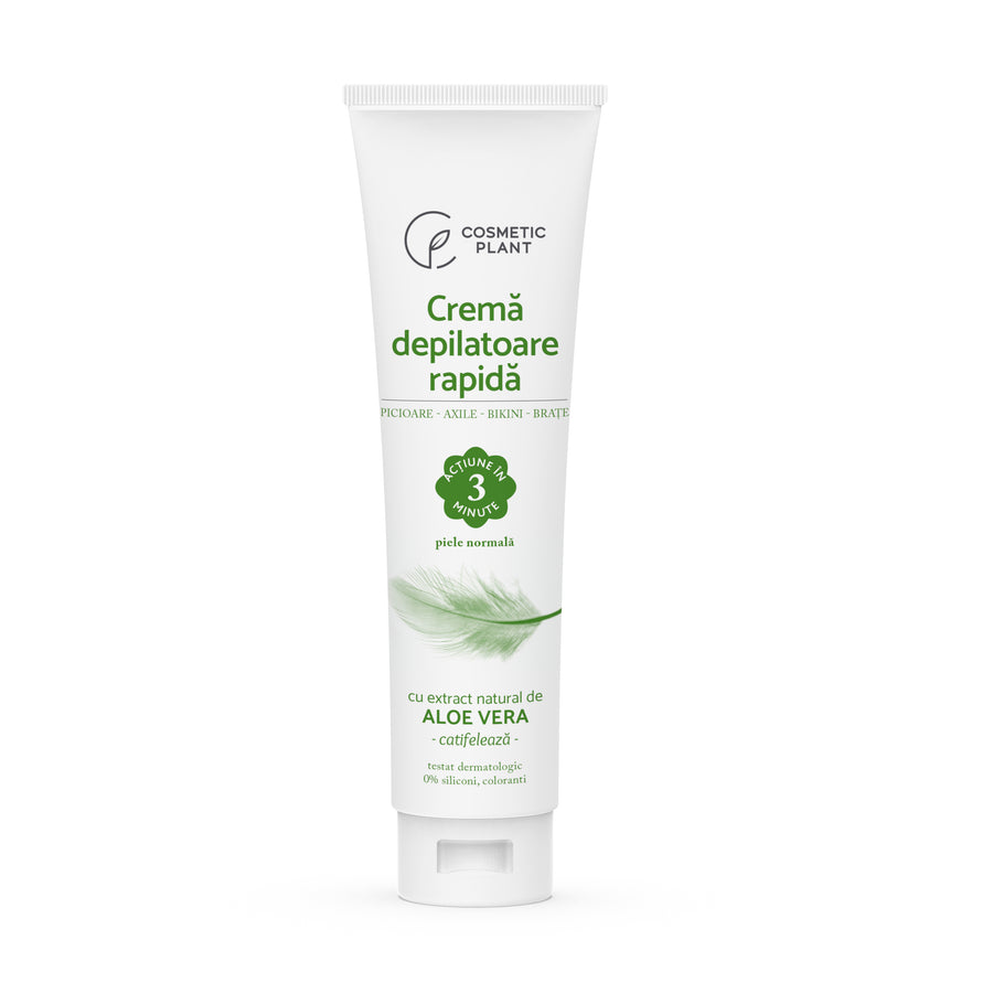 Cremă depilatoare rapidă cu extract natural de aloe vera