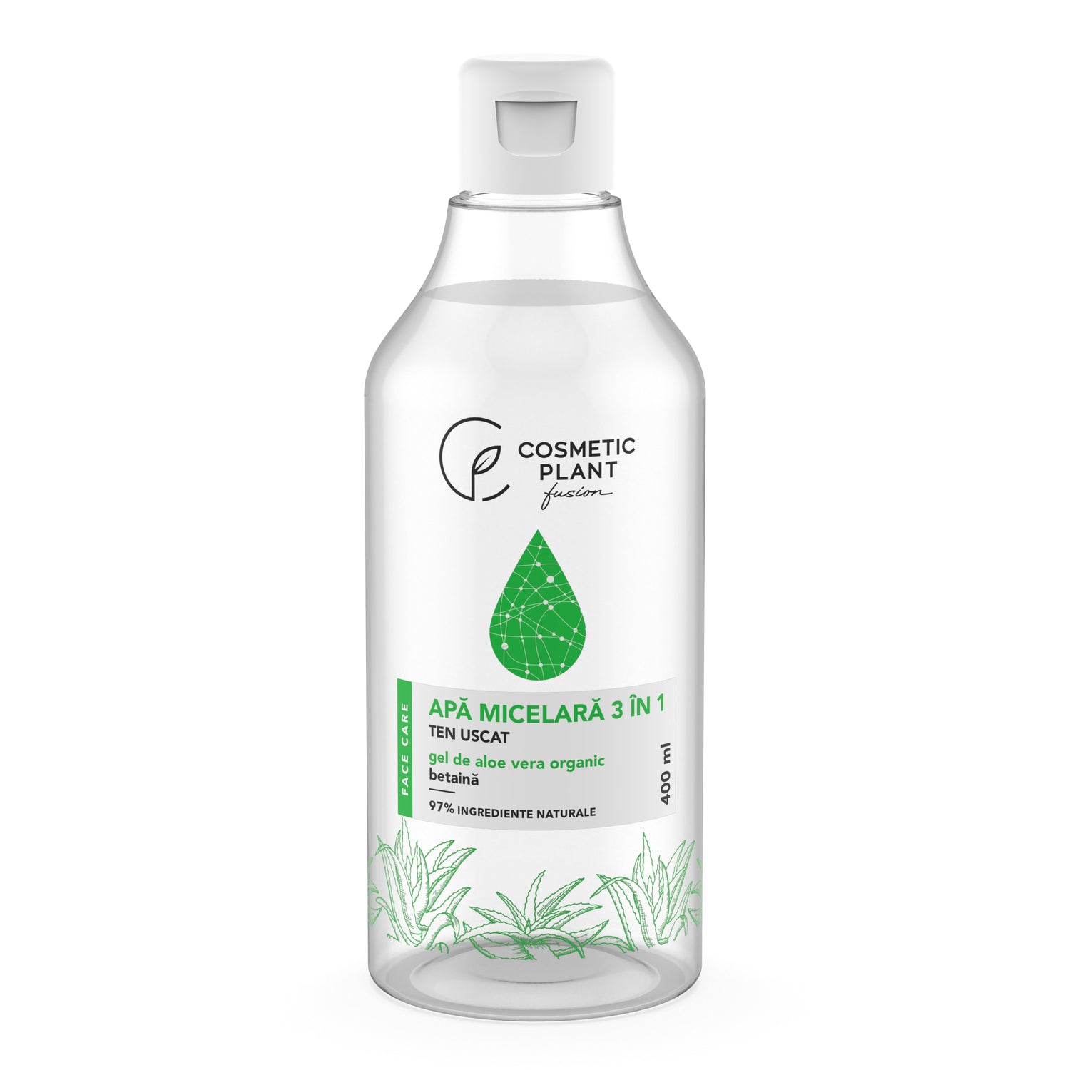 Apă micelară 3 în 1 cu gel de aloe vera organic & betaină