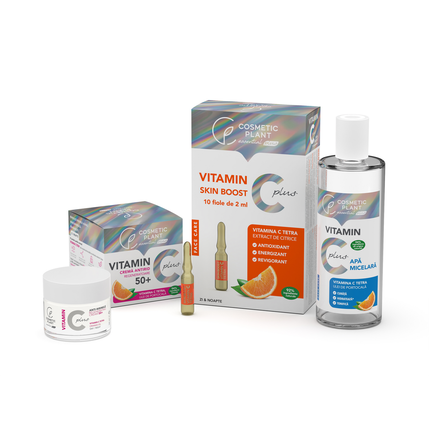 Set complet de îngrijire 50+ Vitamin C Plus cu Vitamina C Tetra