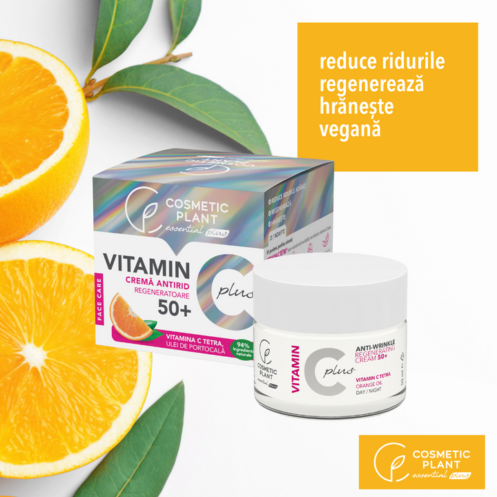 Cremă antirid regeneratoare 50+ Vitamin C Plus cu Vitamina C Tetra