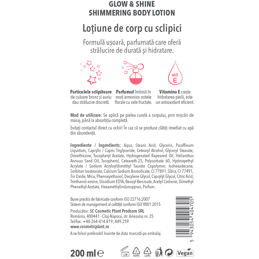 Loțiune de corp cu sclipici