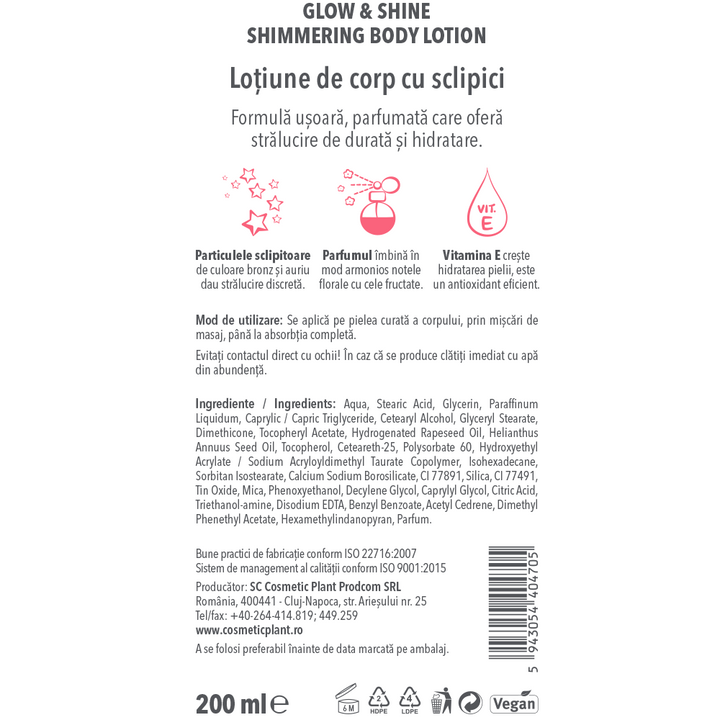 Loțiune de corp cu sclipici