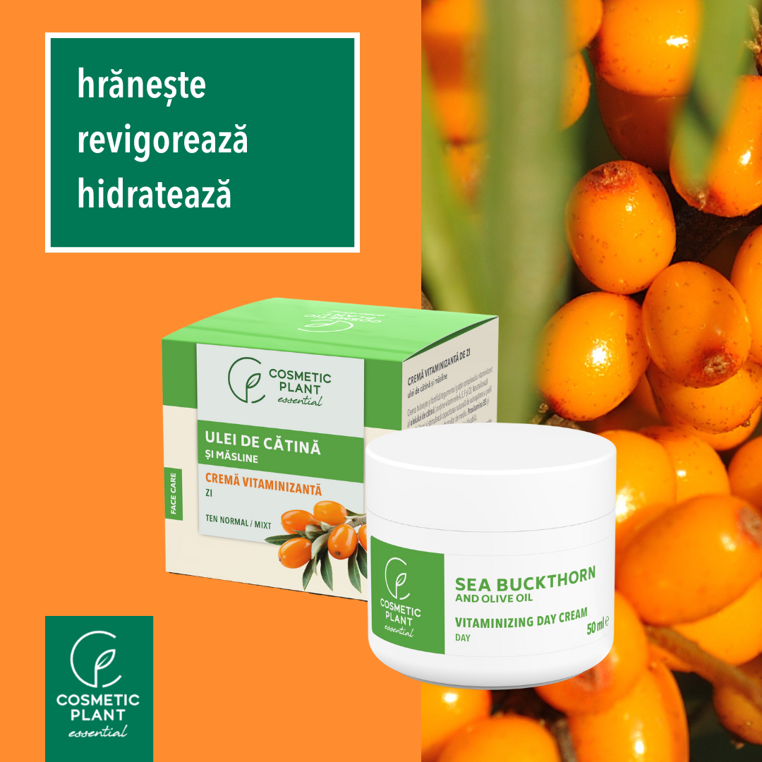 Cremă vitaminizantă de zi cu ulei de cătină şi măsline