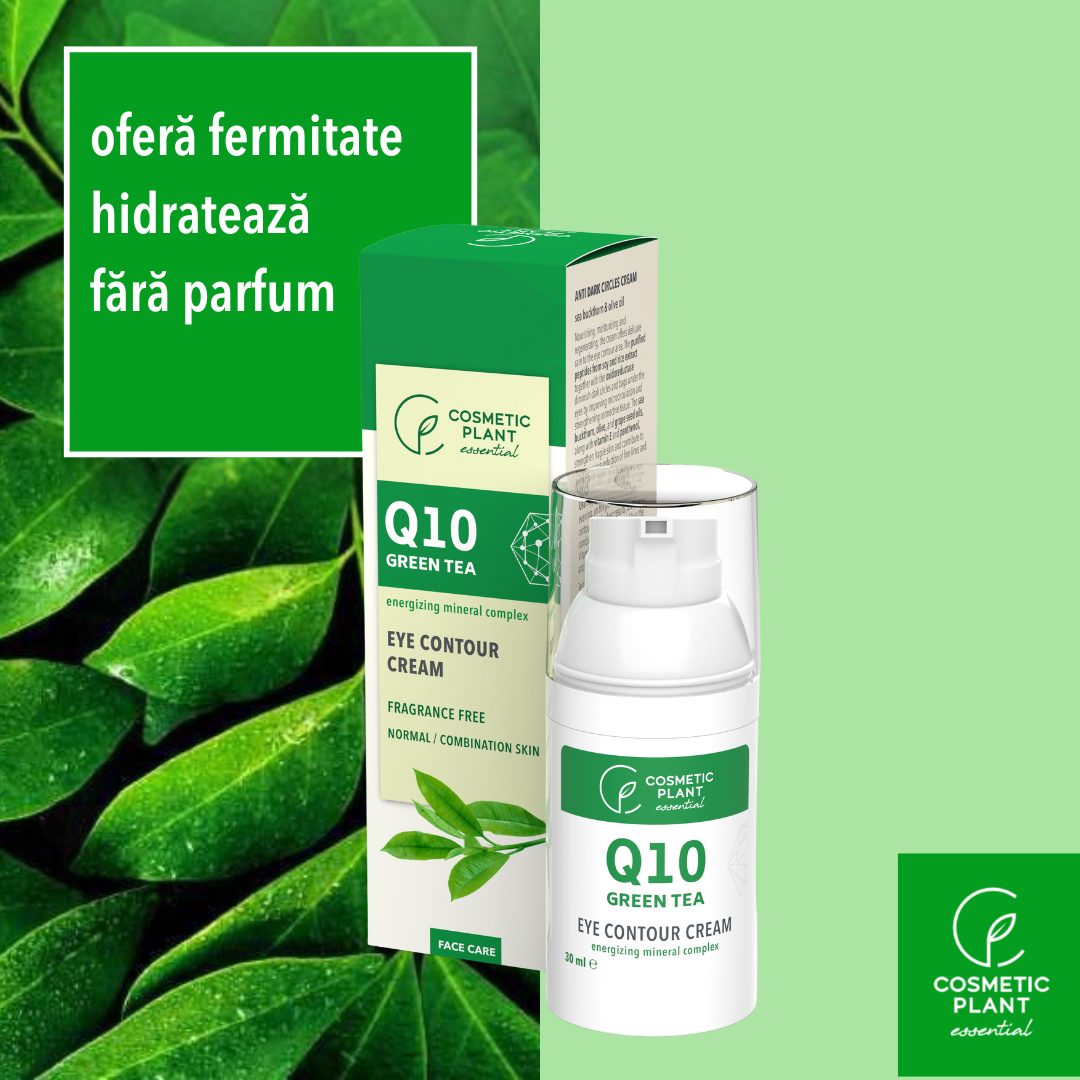 Cremă contur ochi Q10 + ceai verde și complex mineral energizant