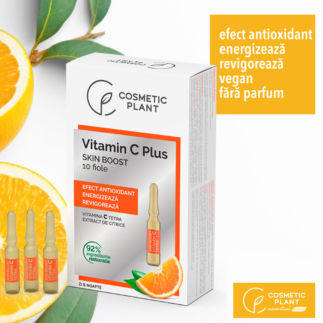 Fiole cu Vitamina C Tetra pentru ten – COSMETIC PLANT Fiole cu Vitamina C Tetra pentru ten – COSMETIC PLANT