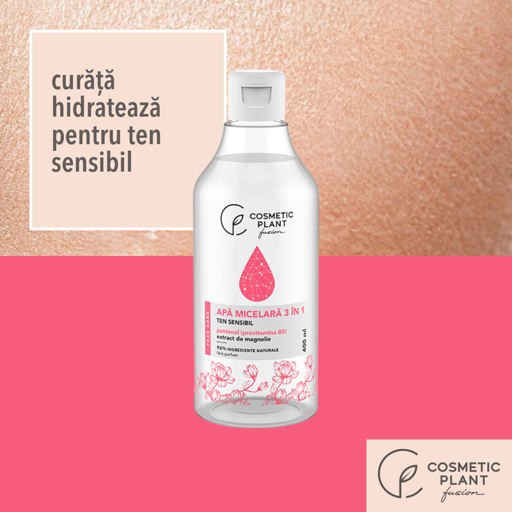 Apă micelară 3 în 1 cu pantenol & extract de magnolie