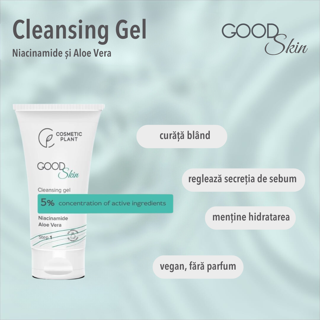 GOOD Skin – Cleansing Gel cu Niacinamidă și Aloe Vera