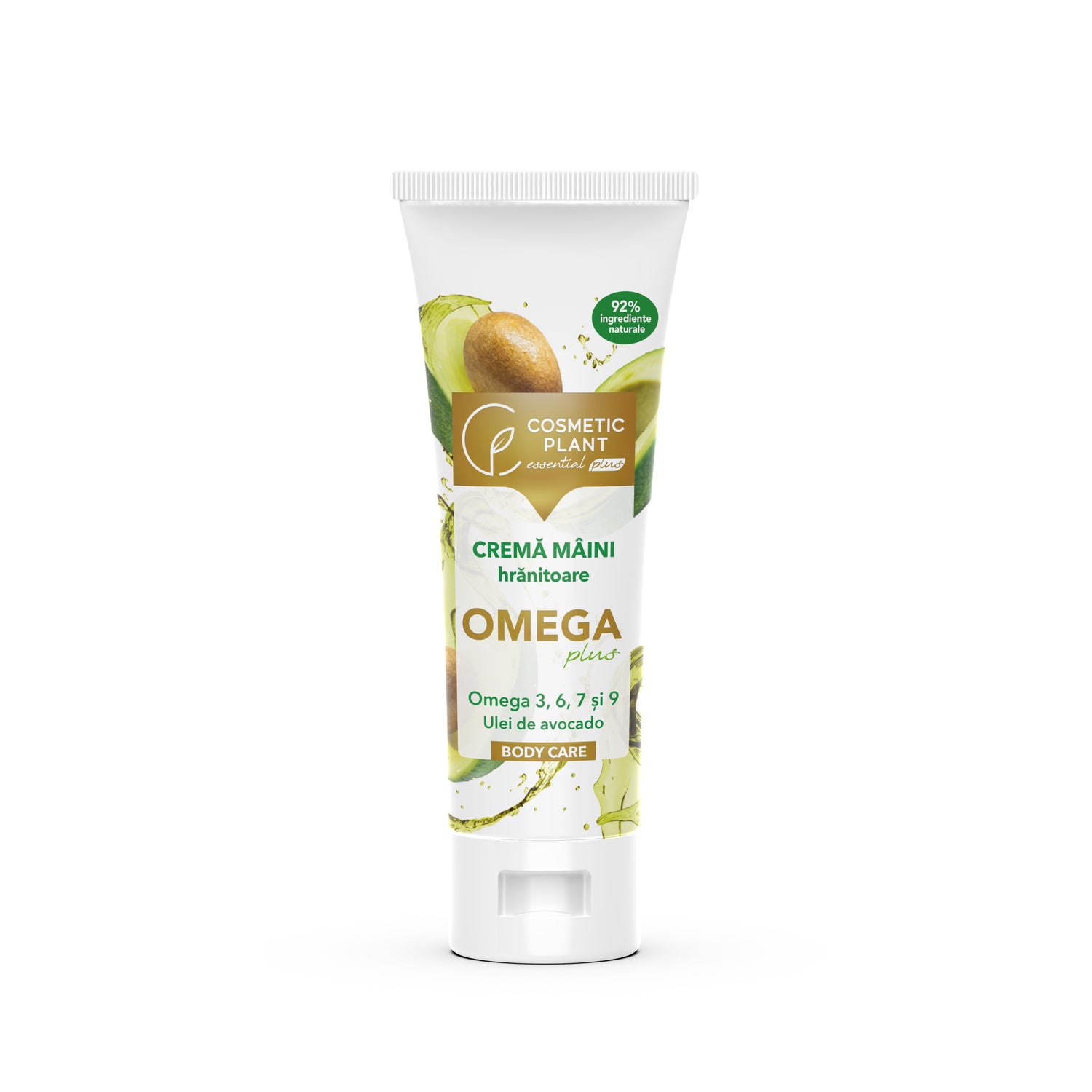 Cremă de mâini hrănitoare OMEGA Plus cu Omega 3, 6, 7, 9 & ulei de avocado