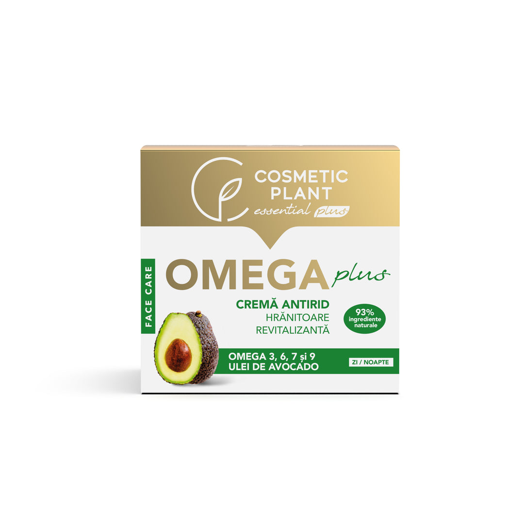 Cremă antirid hrănitoare și revitalizantă OMEGA Plus cu Omega 3, 6, 7, 9 & ulei de avocado