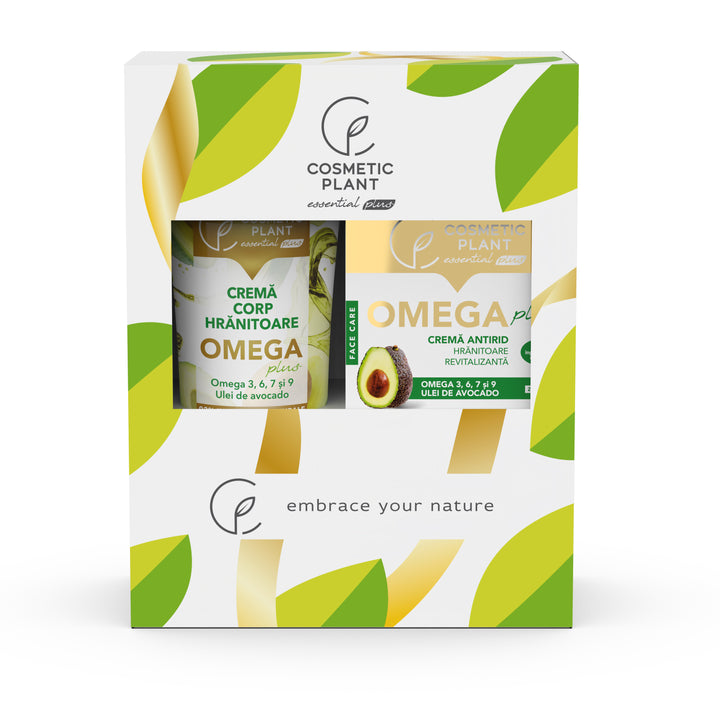 Set cadou OMEGA Plus  - Cremă antirid hrănitoare și revitalizantă OMEGA Plus – 50 ml + Cremă de corp hrănitoare OMEGA Plus – 200 ml