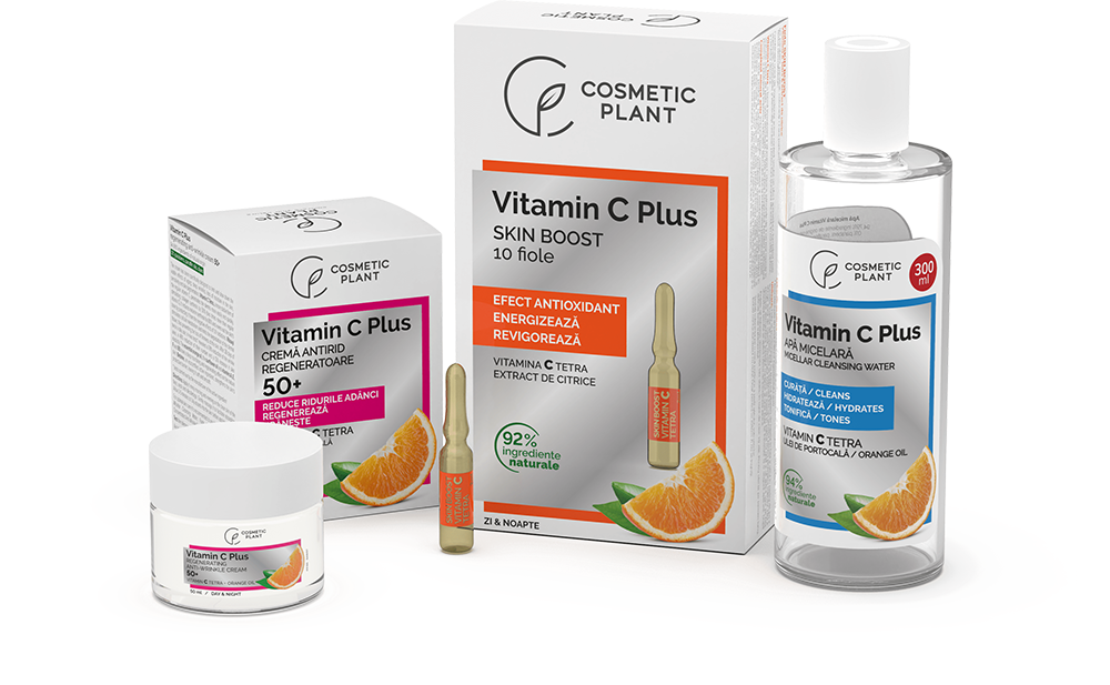 Set complet de îngrijire 50+ Vitamin C Plus cu Vitamina C Tetra