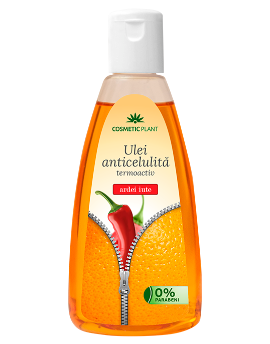 Ulei anticelulită termoactiv cu extract de ardei iute - 200 ml