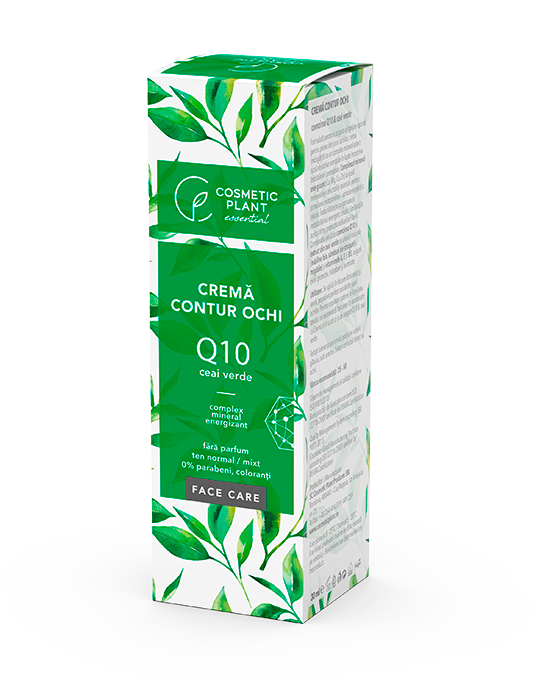 Cremă contur ochi Q10 + ceai verde și complex mineral energizant